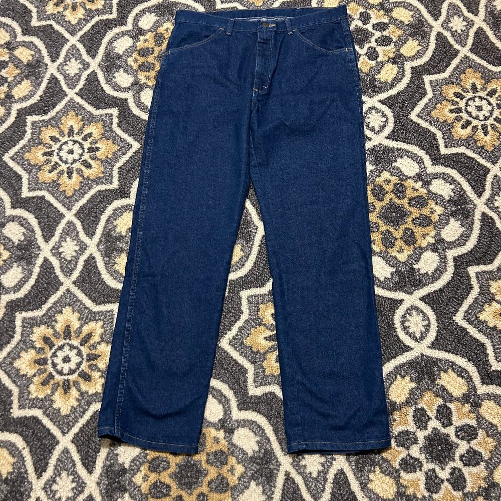 Wrangler Stretch Mens Jeans Sz 36 X 32 Dark Wash